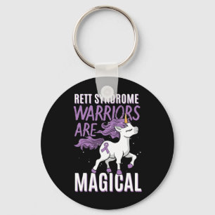 Rett Syndrome Awareness Rtt Warrior Purple Ribbon Key Ring