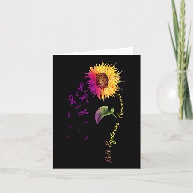 Rett Syndrome Awareness Sunflower  Card (Front)