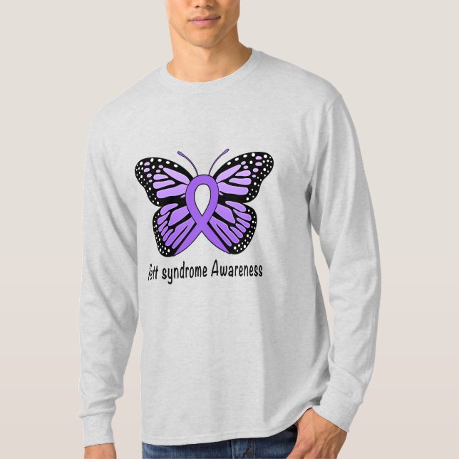 Rett Syndrome Awareness with Butterfly of Hope T-Shirt (Front)