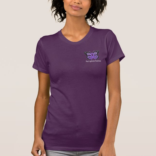 Rett syndrome Butterfly Awareness Ribbon of Hope T-Shirt (Front)
