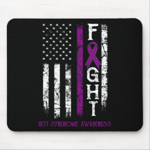 Rett Syndrome Warrior Us Flag Down Syndrome Awaren Mouse Pad