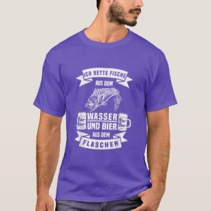 Rette Fish and Beer Angler Gift for Fishing T-Shirt