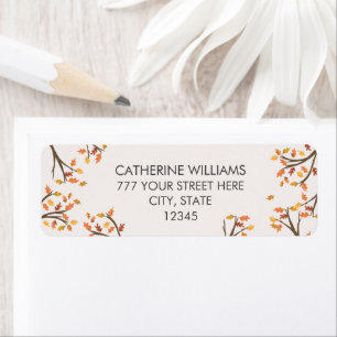 Return Address Autumn Leaves Fall Branches 