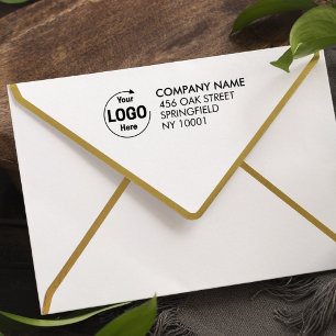Return Address Business Stamp   Brand Logo Stamps