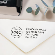 Return Address Business Stamp | Brand Logo Stamps