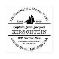 Return Address Captain Boat Yacht Nautical Marine