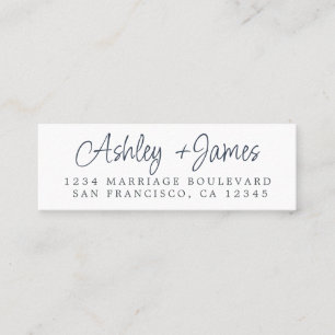 Return Address Card with RSVP Date on back