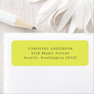 Return Address Chartreuse Personalised Elegant