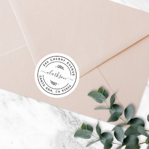 Return Address Classic Round Sticker