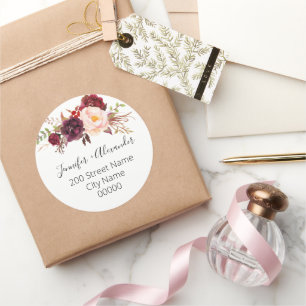 Return address classic round sticker