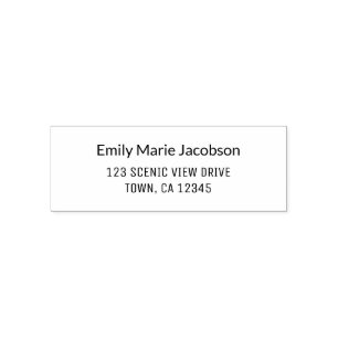 Return Address Clean Elegant Modern Print Writing Self-inking Stamp