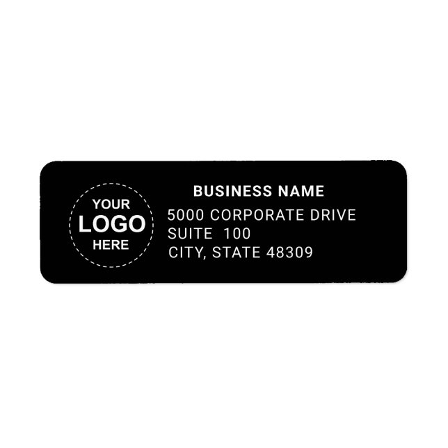 Return Address Custom Logo Black and White (Front)