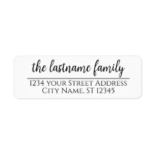 Return Address Custom Name - Madeline Script