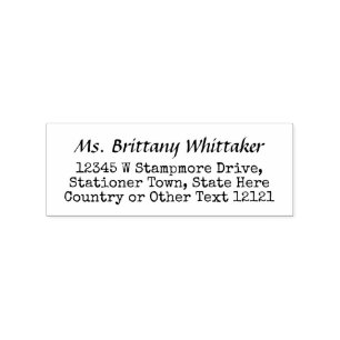 Return Address Cute Vintage Typewriter Look Simple Rubber Stamp