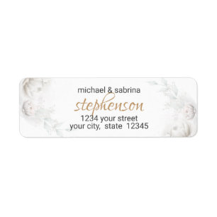 Return Address   Elegant Alabaster Peonies