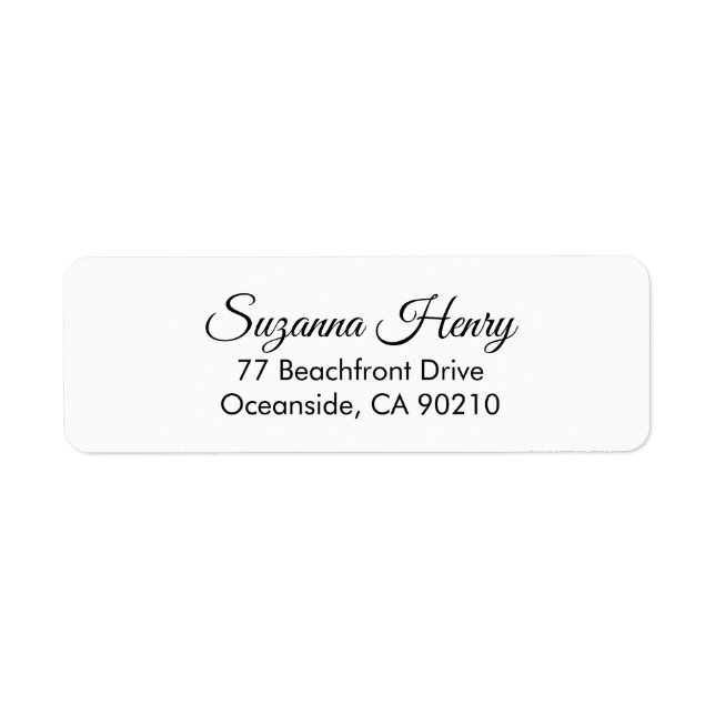 Return address _elegant handwriting return address (Front)