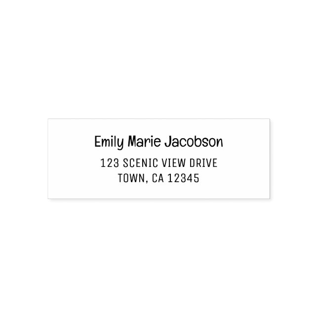 Return Address | Elegant Modern Print Handwriting  Self-inking Stamp (Design)