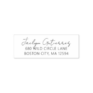 Return Address Elegant Script Self-inking Stamp