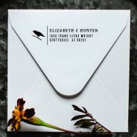 Return Address Elegant Vintage Gothic Wedding Crow