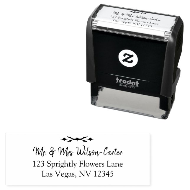 Return Address Elegant Wedding Self-inking Stamp (In Situ)