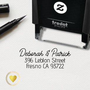 Return Address Elegantly Script Name Written Self-inking Stamp