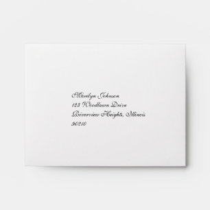 Return Address Envelope for RSVP Card