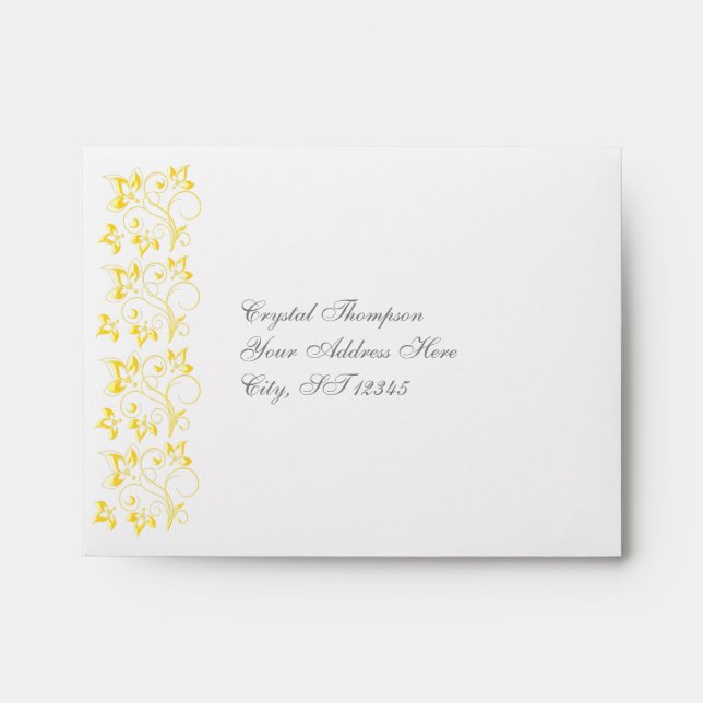 Return Address Envelope for RSVP Card (Front)