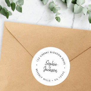 Return Address   Envelope Seal Modern Script