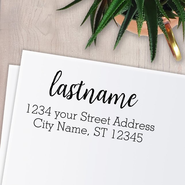 Return Address Family Name - Madeline Script Self-inking Stamp (Creator Uploaded)