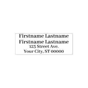Return Address for a married couple with two names Self-inking Stamp