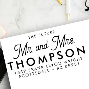 Return Address Future Mr and Mrs Modern Customized Self-inking Stamp
