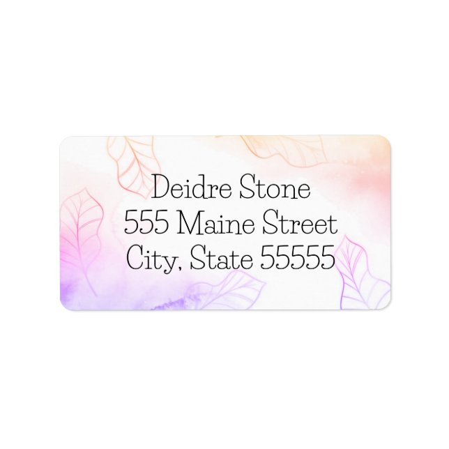 Return Address Label (Front)