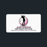 Return Address Label<br><div class="desc">Minimalist Custom Elegant Women Golfer Monogram Design Return Label,  by Edward Eksi. Easy modification of TEXTS for your needs.</div>