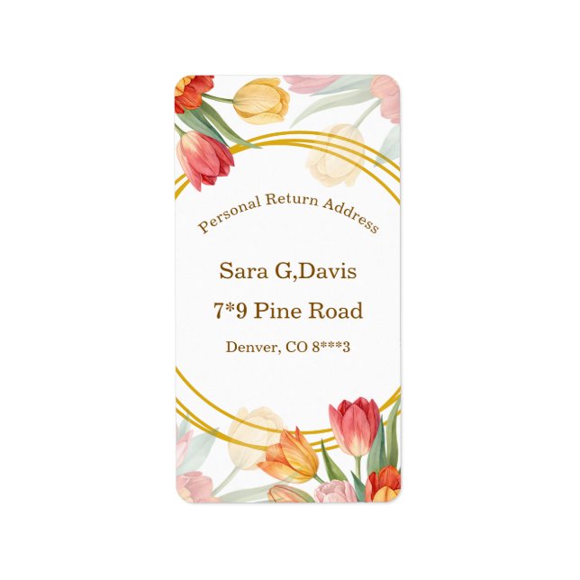 Return Address Label (Front)