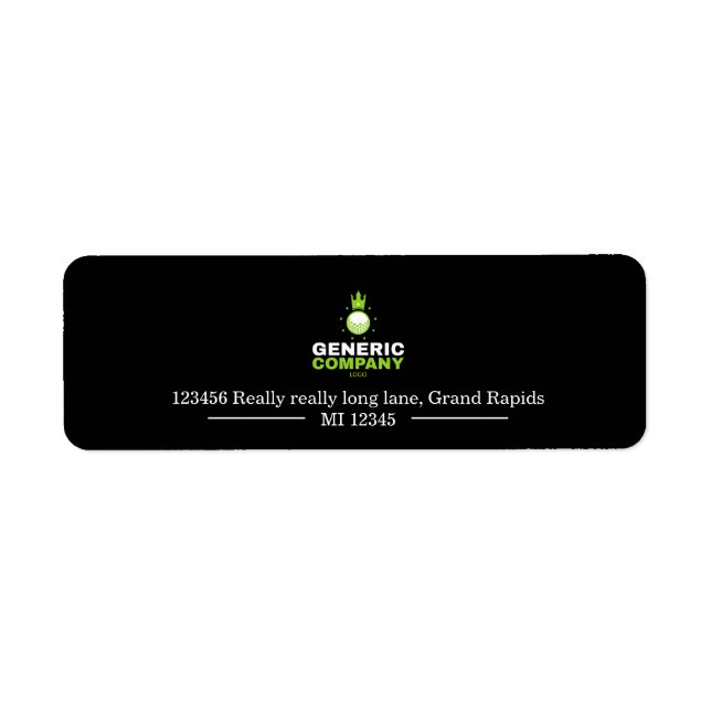 Return Address Label (Front)