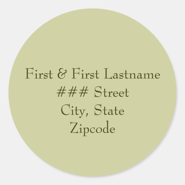 return address label (Front)