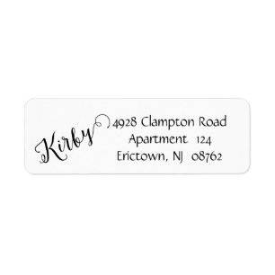 Return Address Label