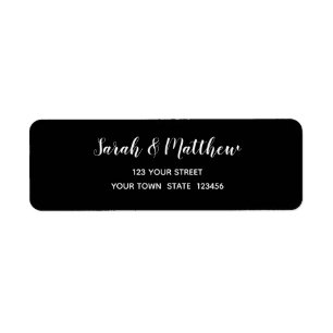 Return Address Label - Black