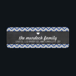 RETURN ADDRESS LABEL bold chevron glitter stripe<br><div class="desc">Setup as a template it is simple for you to add your own details, or hit the customise button and you can add or change text, fonts, sizes etc> TIP :: 1. To resize / reposition the image/photo hit the "Customise It" button. 2. You can also change the fonts and...</div>