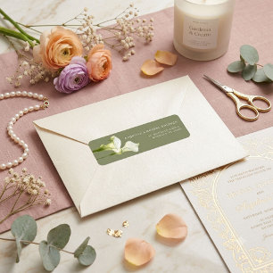 Return Address Label Calla Lilies bridal shower.