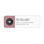 RETURN ADDRESS LABEL chevron glitter red grey<br><div class="desc">Setup as a template it is simple for you to add your own details, or hit the customise button and you can add or change text, fonts, sizes etc> TIP :: 1. To resize / reposition the image/photo hit the "Customise It" button. 2. You can also change the fonts and...</div>