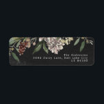 Return Address Label Christmas Florals Chalkboard<br><div class="desc">This is a beautiful watercolor painted holiday return address label. Painted in beautiful vintage colours on a chalk background. Festive and beautiful! holidayz18</div>