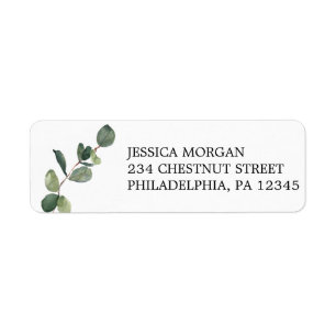 Return Address Label Eucalyptus