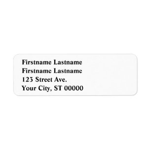 Return Address Label For a Couple With Two Names
