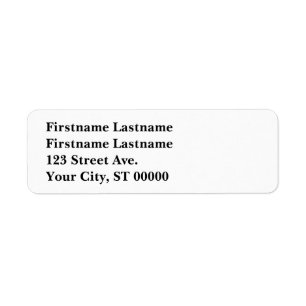 Return Address Label For a Couple With Two Names