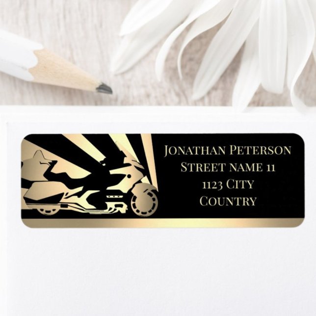 Return Address Label for motorbikers motorcycle  (Creator Uploaded)