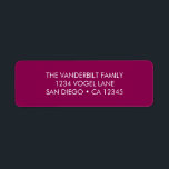 Return Address Label in Raspberry<br><div class="desc">Return Address Label in Raspberry. See all rest of the matching pieces in this collection. Write to me at mailme@mistyqe.com for quotes on other matching pieces or customisation requests.</div>
