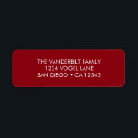 Return Address Label in Red<br><div class="desc">Return Address Label in Red. See all rest of the matching pieces in this collection. Write to me at mailme@mistyqe.com for quotes on other matching pieces or customisation requests.</div>
