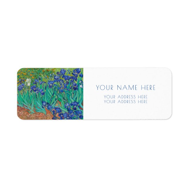 RETURN ADDRESS LABEL IRISES 1889 Van Gogh (Front)