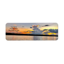 Return Address Label Lake Oconee Sunset Design